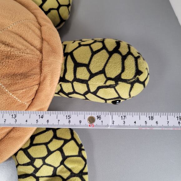 Sea Turtle Plush 18" Stuffed Animal Brown Shell Green Flippers Soft Toy Fiesta - Picture 15 of 16